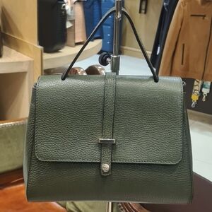 Genuine Leather Bag. Long Strap Inside For Cross Body. Made In Italy.